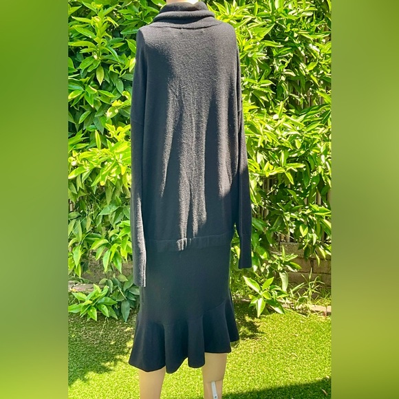 Allsaints Black Turtle neck Knot Sweater Dress Large - Picture 5 of 14